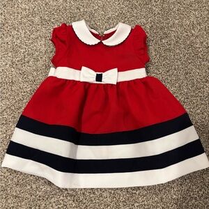 Red and White Striped Baby Dress